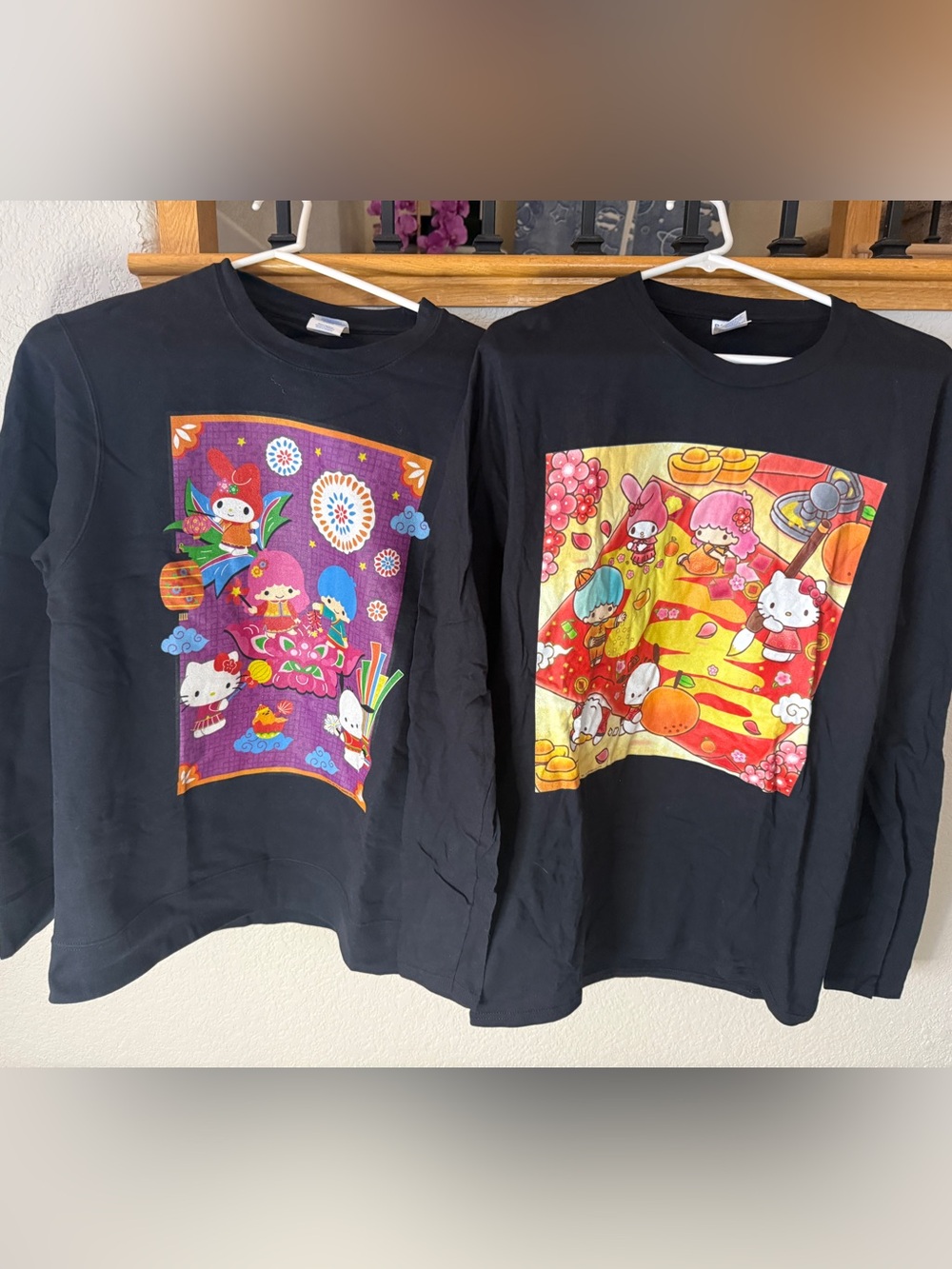 Hello Kitty & Friends Printed Sweatshirt & Long Sleeved Tee Adult Medium Bundle